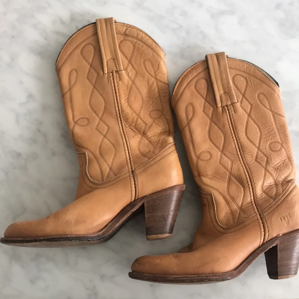 Vintage Frye Cowgirl Boots - Picture 3 of 5